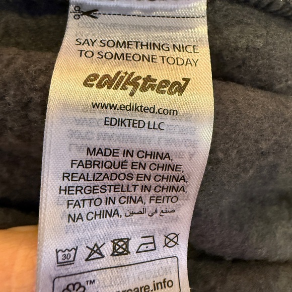 Edikted Women’s Bonney Slate Blue Joggers with Pink Bow sz M - Picture 8 of 12